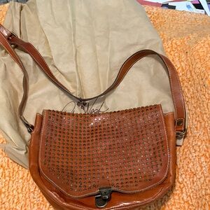 Patricia Nash Studded Tan Leather Crossbody Bag
